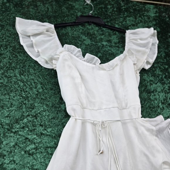 Selfie Leslie White Ruffle Mini Dress - Picture 7 of 12